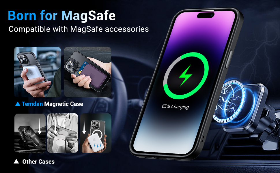iPhone 14 Pro Max Case Compatible with MagSafe
