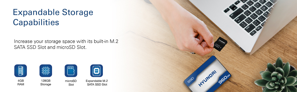 hyundai, laptop, notebook, 14.1 inch, windows, school, work, portable