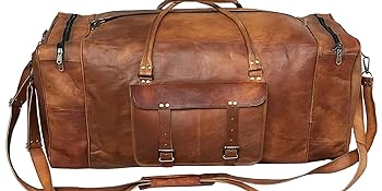 leather duffel leather travel bag, leather luggage bag, leather gym vintage holdall bag